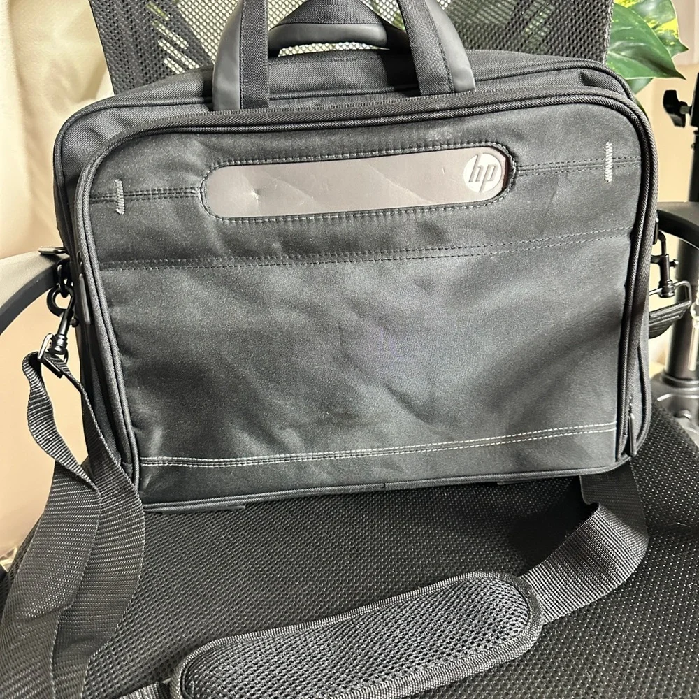 Black Laptop Bag with charger hp